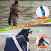 Collapsible Fishing Nylon Landing Net with Telescoping Pole Handle Lightweight Aluminum Fish Net Easy Catch and Release for Freshwater or Saltwater
