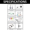 188Pcs Fishing Accessory Kit Portable Fishing Set Including Jig Hooks Sinker Weights Spoon Lure