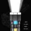 Multi-function LED Display Flashlight; 4-Mode Brightness Adjustment For Outdoor Emergency Use