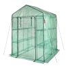 VEVOR Walk-in Green House, 4.6 x 4.6 x 6.6 ft , Greenhouse with Shelves, High Strength PE Cover with Zipper Door and Steel Frame, Assembly in Minutes
