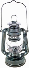 Silver Hurricane Kerosene Oil Lantern Emergency Hanging Light / Lamp - 8 Inches
