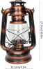 Lot of 4 - Hurricane Kerosene Oil Lantern Emergency Hanging Light Lamp - Brass - 8 Inch