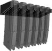Premium ABS 6-Round Magazine Wall Rack for Hunting and Home Ammo Storage