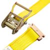 VEVOR E Track Ratchet Strap, 18PCS 2" x 15' E-Track Straps 4400 LBS Breaking Strength, with Polyester Webbing & Spring Fitting & Ratchets