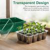 10Pcs Seed Starter Tray Kit Reusable Overall 120 Cells Seeding Propagator Station, Greenhouse Growing Germination Tray with Humidity Dome