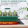 10Pcs Seed Starter Tray Kit Reusable Overall 120 Cells Seeding Propagator Station, Greenhouse Growing Germination Tray with Humidity Dome