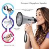 Pyle Battery-Operated Compact and Portable Megaphone Speaker with Siren Alarm Mode (Silver)