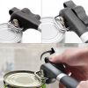 Stainless Steel Can Opener - Multifunctional Kitchen Gadget for Effortless Opening of Cans, Smooth Edge Safety Can Opener, Ergonomic Soft Grips Handle