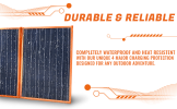 KingBoss Portable 120w Solar Panel High Efficiency Waterproof; Multiple Outputs and Adjustable Kickstands; Foldable Design for Optimal Solar Coverage