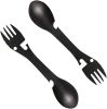5-in-1 Portable Fork/Spoon Multi-Function Camping Tool Stainless Steel Titanium Spork Outdoor Can Opener Outdoor Tableware Serrated-Knife For Hiking