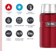 Thermos Stainless King Food Jar, Rustic Red, 24 Ounce (710ml)