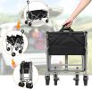 Black Oxford Cloth, Steel Frame, Flat Folding Silver Frame, Garden Folding Cart