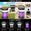 Solar Mosquito Killer Lamp, 4 Light Modes Solar Bug Zapper Outdoor Mosquito Zapper With Waterproof Camping Lantern