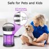 Solar Mosquito Killer Lamp, 4 Light Modes Solar Bug Zapper Outdoor Mosquito Zapper With Waterproof Camping Lantern