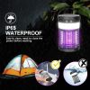 Solar Mosquito Killer Lamp, 4 Light Modes Solar Bug Zapper Outdoor Mosquito Zapper With Waterproof Camping Lantern