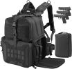 VOTAGOO Tactical Range Backpack Bag, Shooting Range Activity Bag For Handgun & Ammo, 3 Pistol Carrying Case For Hunting, Shooting