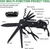 16-in-1 Multifunctional Pocket Knife Set with Keychain Holder, Scissors, Bottle Opener, Saw, and Camping Combination Tool - Essential Outdoor Gear