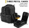 VOTAGOO Tactical Range Backpack Bag, Shooting Range Activity Bag For Handgun & Ammo, 3 Pistol Carrying Case For Hunting, Shooting