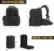 VOTAGOO Tactical Range Backpack Bag, Shooting Range Activity Bag For Handgun & Ammo, 3 Pistol Carrying Case For Hunting, Shooting