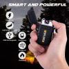 1pc Waterproof Windproof Lighter; USB Rechargeable Outdoor Dual Arc Lighter Flameless Plasma Lighters For Camping; Hiking; Emergency Survival