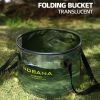 Outdoor Folding Portable Bucket Camping, Tavel, Hiking, Beach Days, Gardening, Car - (20 L  or 30 L)