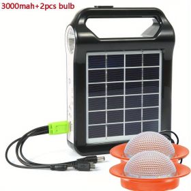 Portable 6V Rechargeable Solar Pane l- Power Storage Generator System - USB Charger With Lamp Lighting (Model: Size 4)