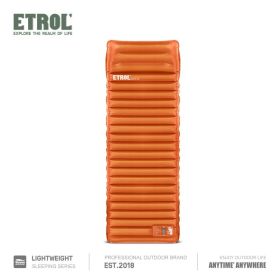 Camping Sleeping Pad; Inflatable Sleeping Mat With Pillows; Waterproof Lightweight Mattress; Folding Bed Cushion For Backpack Travel Hiking Camping (Color: Orange)