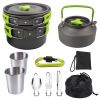 2-3 People Outdoor Teapot / Coffee Set Pot / Combination Camping Folding Pot Cookware Set