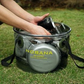 Outdoor Folding Portable Bucket Camping, Tavel, Hiking, Beach Days, Gardening, Car - (20 L  or 30 L) (Capacity: 30L, Color: Green)
