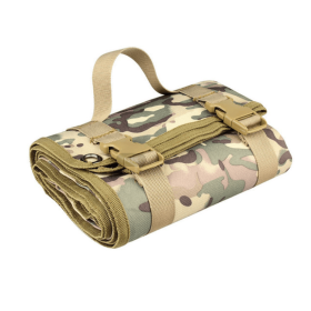 Outdoor Sports Hunting Fishing Camping Molle Assault Combat Roll-Up Shooting Mat Tactical Padded Shooters Mat (Color: Camouflage)