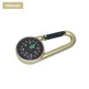 1pc Double-sided Multifunctional Camping Compass Carabiner; Outdoor Accessories