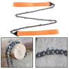 11 or 33 Teeth Survival Steel Hand Chain Saw / For Outdoor Wood Cutting in Emergency, Camping & Hiking Tool