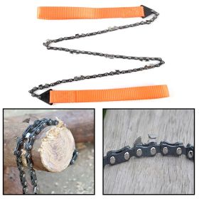 11 or 33 Teeth Survival Steel Hand Chain Saw / For Outdoor Wood Cutting in Emergency, Camping & Hiking Tool (Teeth Per Inch: 11 Teeth)