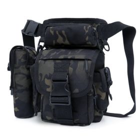 ANTARCTICA Waterproof Military Tactical Drop Leg Pouch Bag Type B Cross Over Leg Rig (Color: CP BK)