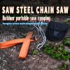 11 or 33 Teeth Survival Steel Hand Chain Saw / For Outdoor Wood Cutting in Emergency, Camping & Hiking Tool