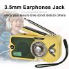 3600mAh Emergency & NOAA Weather Radio; Hand Crank/Solar/USB Charging; Portable Radio With (AM/FM/WB); Radio With Other Function For BT Speaker