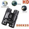 500x25 / 300X25 Professional Folding Small Compact Lightweight Binoculars; Long Range Zoom Telescope With Storage Bag