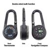 1pc Double-sided Multifunctional Camping Compass Carabiner; Outdoor Accessories