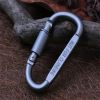 Aluminum D-Ring Locking Carabiner Light but Strong NOT for Climbing (Pack of 10)