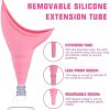 Portable Silicone Urinal For Women; Reusable; Emergency Urinal In Car; Emergency Urinal With Hook And Catheter; With Waterproof Storage Organ