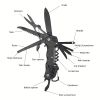 16-in-1 Multifunctional Pocket Knife Set with Keychain Holder, Scissors, Bottle Opener, Saw, and Camping Combination Tool - Essential Outdoor Gear