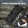 Portable Handle & Shoulder Strap Tactical Range Bag for 2 Rifles and 2 Pistols