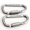 Aluminum D-Ring Locking Carabiner Light but Strong NOT for Climbing (Pack of 10)