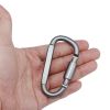 Aluminum D-Ring Locking Carabiner Light but Strong NOT for Climbing (Pack of 10)
