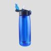 Portable Water Filter Bottle BPA Free Water Purifier with Integrated Filter Straw for Outdoor Camping & Hiking