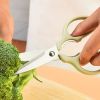 2pcs (2-in-1) Kitchen Scissors & Vegetables Peeler; Stainless Steel Multifunctional Food Scissors