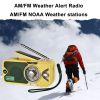 3600mAh Emergency & NOAA Weather Radio; Hand Crank/Solar/USB Charging; Portable Radio With (AM/FM/WB); Radio With Other Function For BT Speaker