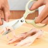 2pcs (2-in-1) Kitchen Scissors & Vegetables Peeler; Stainless Steel Multifunctional Food Scissors