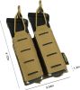 VOTAGOO Tactical MOLLE Magazine Pouch - Single, Double, or Triple 9mm Pistol Pouch for Hunting, Airsoft Shooting