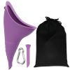Portable Silicone Urinal For Women; Reusable; Emergency Urinal In Car; Emergency Urinal With Hook And Catheter; With Waterproof Storage Organ